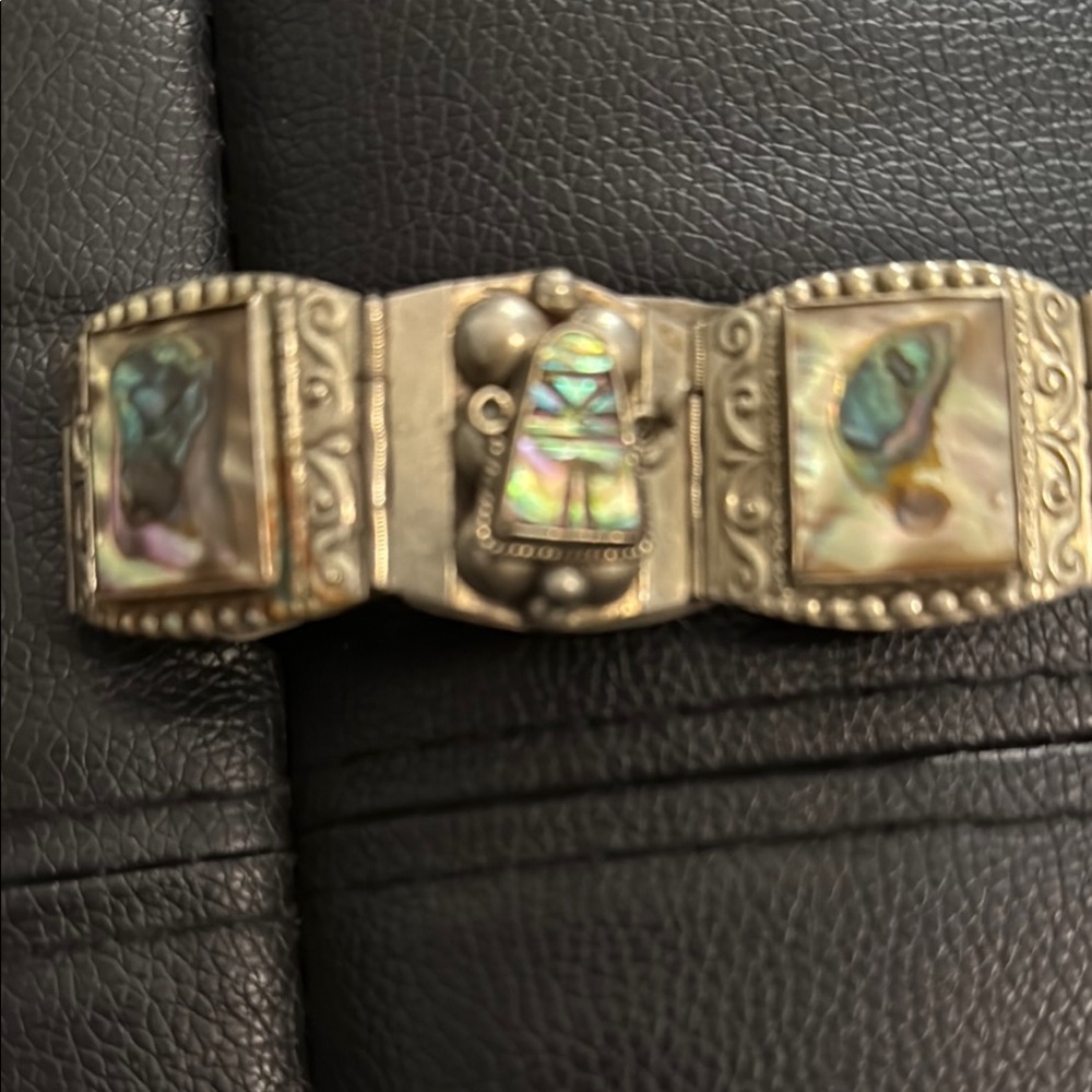 Silver and Abalone Bracelet